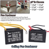 1.8UF to 5UF Ceiling Fan Square Condenser Capacitor For Home House Electrical Fan Appliance