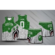 BAPE x... |   BOSTON CELTICS JAYSON TATUM # 0 ÁO THUN |   Áo thun in chuyển nhiệt toàn phần JERSEY