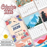 2026 Aesthetic Mountain Motif Calendar - 2026 Wall Calendar - 2026 Desk Calendar - 2026 Desk Calenda