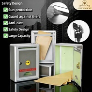 🍃304 Stainless Steel & Aluminium Alloy Wall Mounted Mailbox Outdoor Letter Box Peti Surat Waterproof