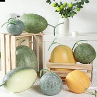 ANTIONE Artificial Cantaloupe Melon, Decorative Props Plastic Fake Cantaloupe Melon, Toy Lifelike Fo