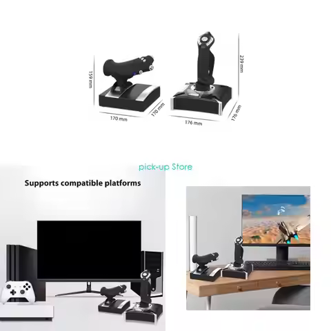 Grammable Flight USB Wire Flight Simulators Controller 360 Degree Joystick Vibration Feedback Progra