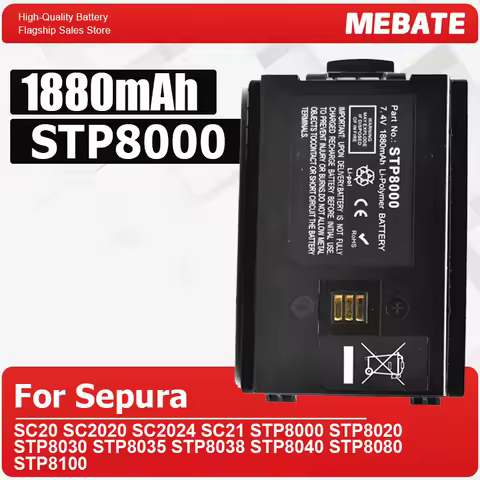 New 7.4V 1880mAh STP8000 Li-Polymer Battery for Sepura STP8000 STP8020 STP8030 STP8035 STP8038 STP80
