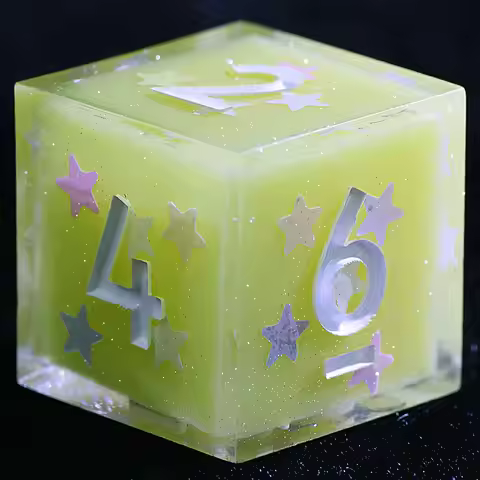 9 Polyhedral Resin DnD Dice Set Macaron Starfall