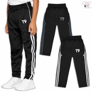 School Sport Kids T9 Black Tracksuit (Random Stripe Color)(1Y-15Y)