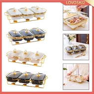 [Lovoski2] Chafing Dish for Buffet Buffet Warmer Set Premium with Rack Rectangular Buffet Display Ho