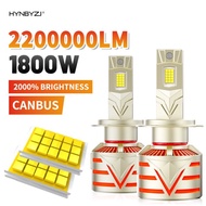 2200000LM H11 H7 LED Headlight Bulb H1 9005 9006 H4 Turbo Headlamps 6500K White Headlights Bulb for 