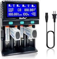 MaximalPower Universal Smart Battery Charger with Smart LCD Display for Rechargeable 9V AA AAA C D 2