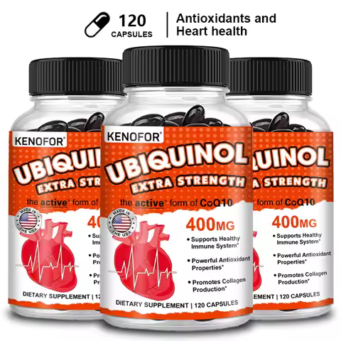 KENOFOR Ubiquinol CoQ10 400 mg Softgel Antioxidant - Superior Absorption, Active Form Immune and Ski