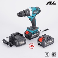 18V Brushless Electric Hammer Drill 3 in 1 Electric Cordless Screwdriver 13mm 20+3 Torque Impact Drill For Makita 18V Battery