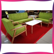Jessy Solid Wood 1+2+3 Fabric Sofa Set With Coffee Table /Wood Sofa/Hall Sofa/Lounge Sofa/Relax Sofa/Hall Chair/T V Chai
