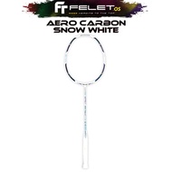 FELET HIGH-END RACKET AERO CARBON SNOW WHITE 4U 82gram/3U 86gram Badminton Racket 100% Original by F