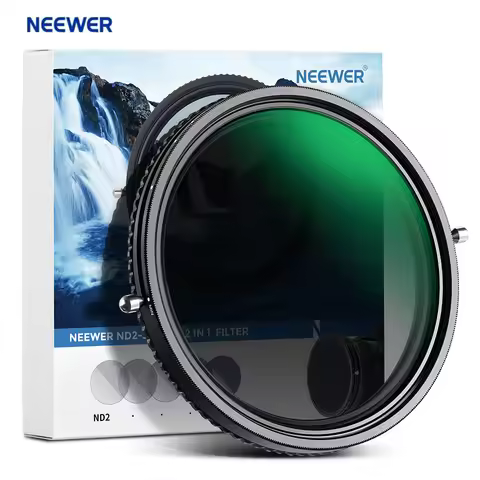 NEEWER 2in1 Variable ND2–ND32&CPL Filter Circular Polarizing 43/49/52/55/58/62/67/72/77/82mm ND Filt