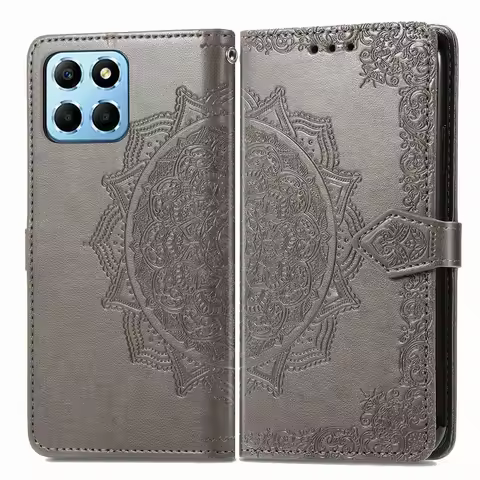 Floral Leather Wallet Case For Honor 10X 10 9 50 20 Pro 200 Lite Smart X6 9C X6S 8S 8A 9A 10i X9 9X 