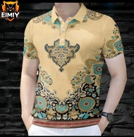 Filipiniana Ethnic Polo Polo Barong for Men 3D Print Polo Shirts for Men Asian Attire Barong for Men