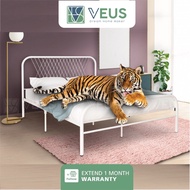 Veus Q Super Base Queen Size Metal Bed Frame Bed Katil Bujang White Katil Besi Putih Bed Frame White Metal