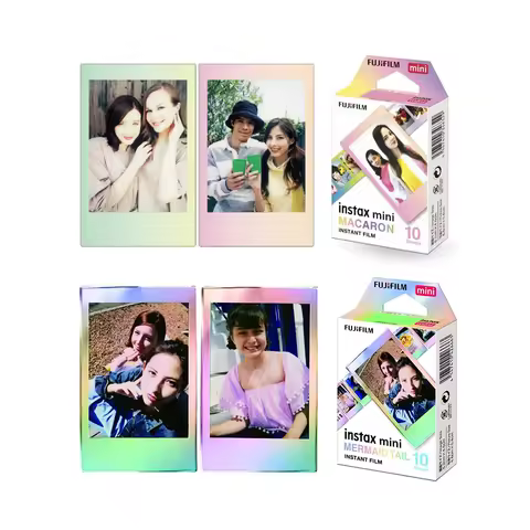 Fujifilm Instax Mini Film 20 Sheet Color Film Mermaid Tail + Macaroon Instax Mini 11 Color Films For