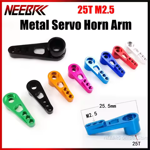 25T M2.5 Servo Horn Arm Metal for RC Wltoys 12428 MN78 MN82 MN168 MN99S WPLD12 B36 C74 C74-1 C54 Fut
