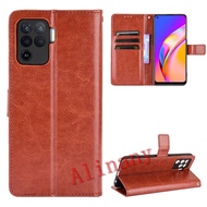 Oppo Reno5 F Case Flip PU Leather Wallet Back Cover Oppo Reno5 F 5F Reno5F Phone Casing