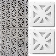 Colingmill 2-Piece Concrete Breeze Brick Mold 11.81-Inch Windmill Cement Hollow Brick Mold DIY Casti