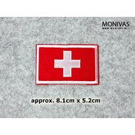 Switzerland National Flag Iron On Patch DIY Country Embroidery Badge