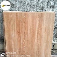 Granit lantai 60x60 skin wood medium brownAtena tiles