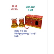 LILIN MERAH RED JELLY CANDLE PRAYER LIGHT UP 8 HOURS SOLD PER PAIR