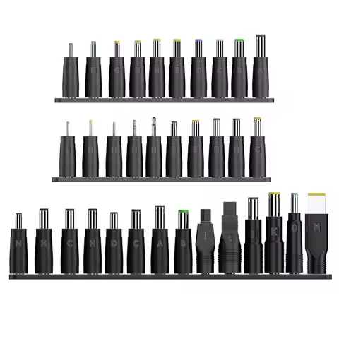 New 34 8 pcs/Set 5.5x2.1mm Multi-type Male Jack for DC Plugs for AC Power Adapter Computer Cables Co