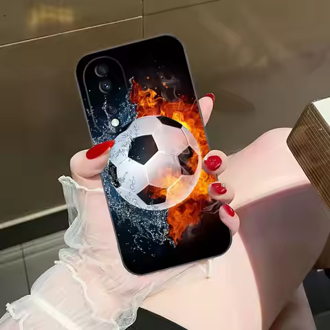 Fire Football Soccer Ball Phone Case For HUAWEI NOVA Y70 3I 7I 8I 9SE P30 Y9 HONOR 8X 9X 20 90 X6B X