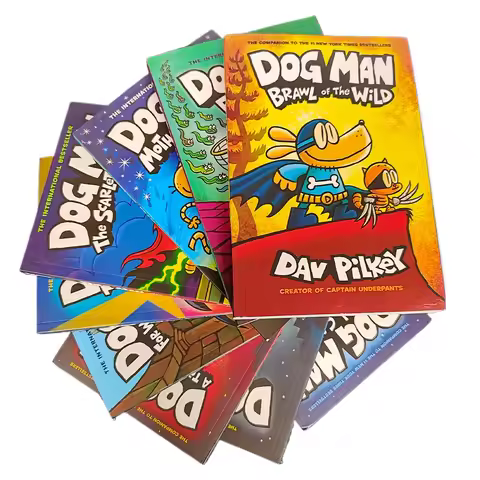 Random 4 Book Dog Man Detective Dog's Adventures Paperback Picture English Books Comic Adventure Boo