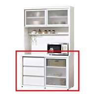 [特價]現代風羽田4尺白色鋁框推門餐櫃下座如商品封面