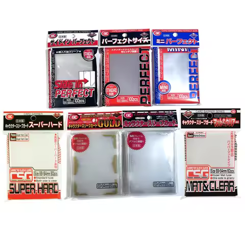 KMC-Card-Sleeves Japan Pokemon PTCG Barrier Protector Golden Silver Frame Trading Cards Cover Perfec