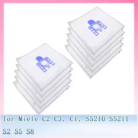Suitable for Miele C2 C3, C1, S5210 S5211 S2 S5 S8 Series Vacuum Cleaner Dust Bag, Model FJM GN, Siz
