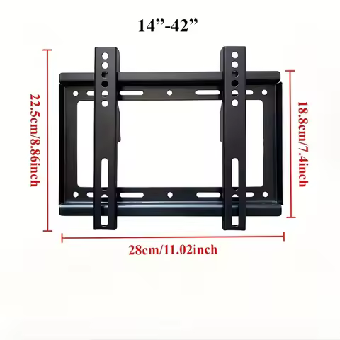 14-42inch TV Wall Mount Bracket Universal TV Mount Monitor Holder Adjustable Low Profile Flat TV Wal