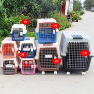 H-Y/ Pet Flight Case Dog Cat Cage Cat Portable Special Large Dog Golden Retriever Check-in Suitcase Transport Trolley Ca