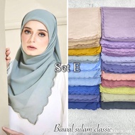 Tudung Bawal Sulam Cotton SOPHIA Embroidery Premium Plain Scarf // Tudung Hijab Veil Sulam Klasik Re