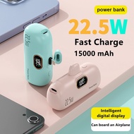 15000mAh Mini Power Bank Fast Charging External Battery Fast Charge Pocket Portable Emergency Powerb