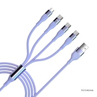 fol Quick Charging USB to 3xType-C 1xMicro USB Cable Cord Power Supply Line 4-in-1 Charger Wire for 
