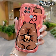 DIENYA Casing Hp Untuk OPPO A15 A15s A35 Case HP kapibara Casing Kesing Silikon Kasing Gelombang Ces