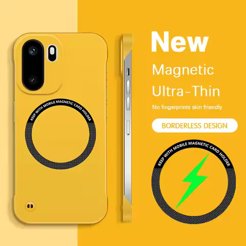 Camera Protection Tough Case for OnePlus Ace 6 Ace6 5G Magnetic Wireless Charging Frameless Thin PC 