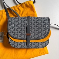 Goyard belvedere 翻蓋馬鞍包灰色