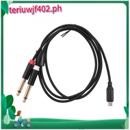 USB C To Dual 6.35Mm Audio Stereo Cable Type C To Dual 6.35Mm Audio Cord for Smartphone Multimedia S