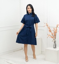 TERBARU MATERNEL - BAJU BUSUI IMLEK AYAKO KEMEJA DRESS LENGAN PUFFY