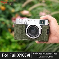 Camera Half Case For Fuji X100V X100VI Bottom Battery Opening Version PU Leather Case Half Body Bag 