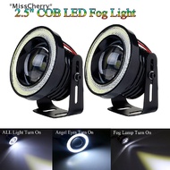 [[MissCherry]] 2.5'' 15W Car White COB LED Projector Angel Eyes Blue Ring DRL Fog Light Lamp  [Hot S