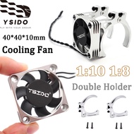 4010 40mm*10mm Motor Metal Cooling Fan Double Holder Set for 4274 4268 4068 4074 4082 4092 Brushless