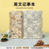 52 Weekly English Planner A5 Weekly Planner Schedule Handbook Schedule Notepad