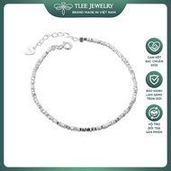 Lắc tay bạc nữ TLEE vòng tay hạt vỡ trơn cá tính TLEE JEWELRY LT0308
