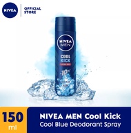 Nivea Men Deodorant Spray 150Ml, Black Deep, Espresso, Cool Kick Blue,