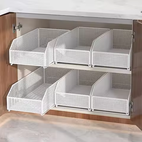 Drawer Storage Box Cabinet with Pull Out Storage Rack Narrow Cabinet Deep Cabinet Storage Basket Pul